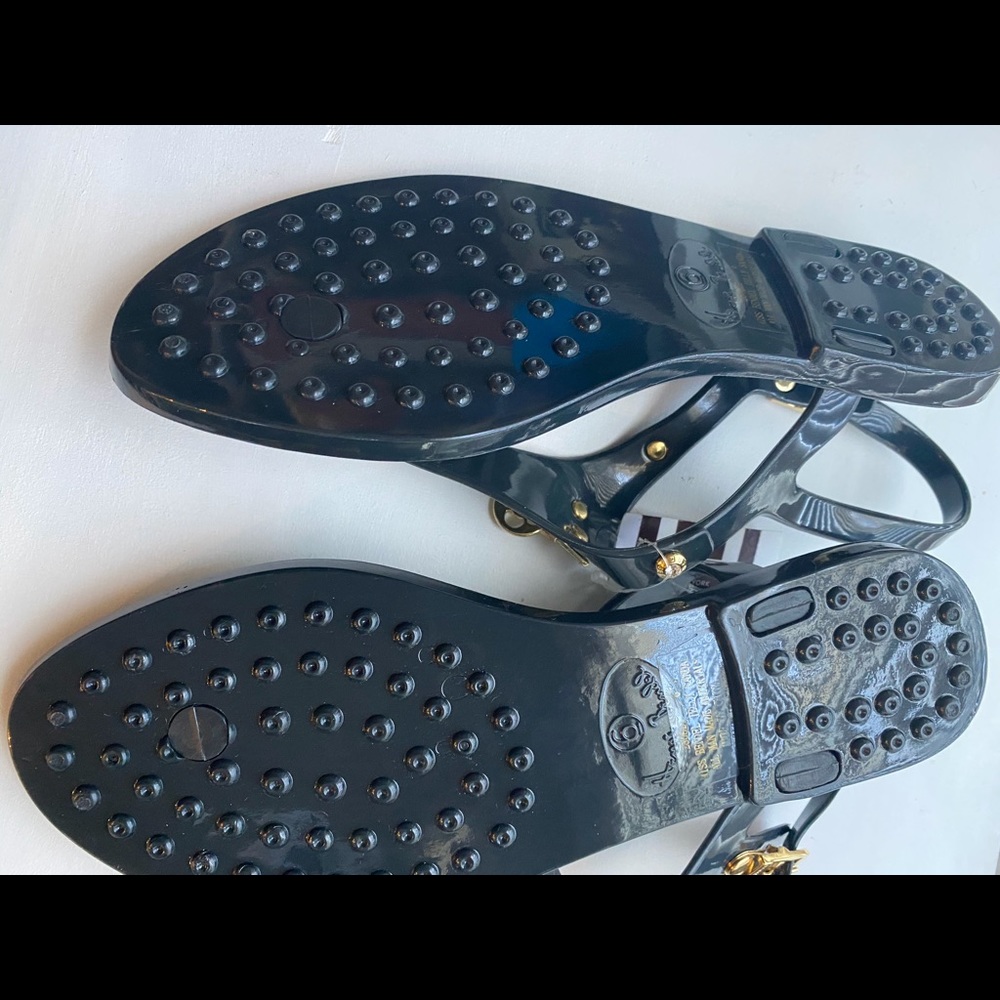 Brand New Henri Bendel Black Jelly Sandals 6